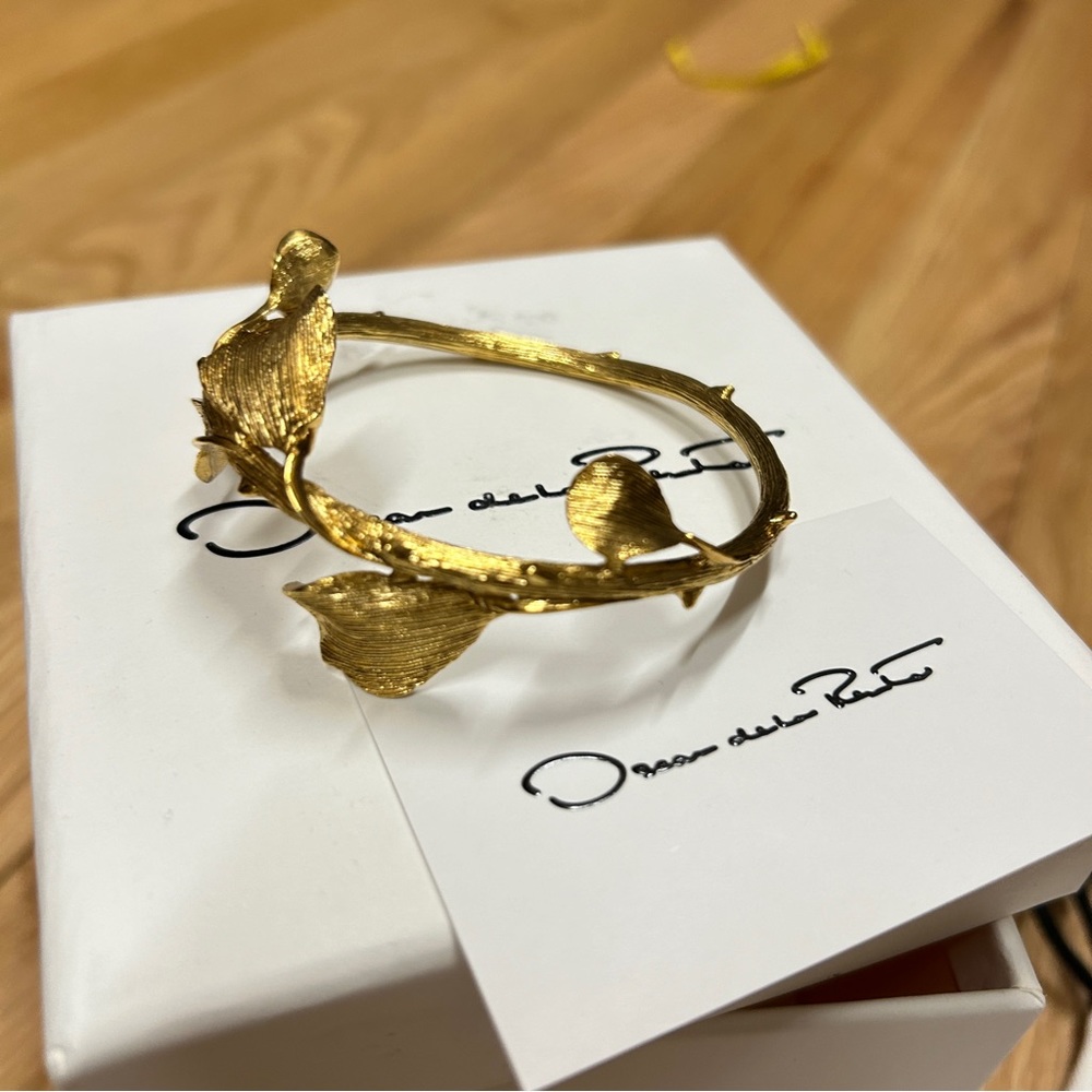 Oscar De La Renta Thorn and Branch Bangle Bracelet